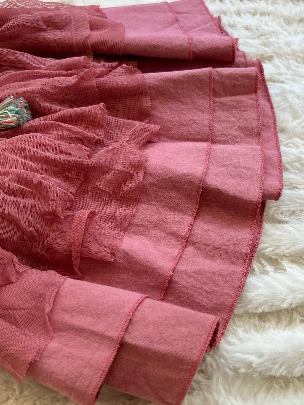 Zara Pink Tulle Accented Skirt